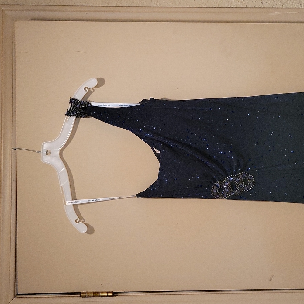 Navy sparkle formal dress